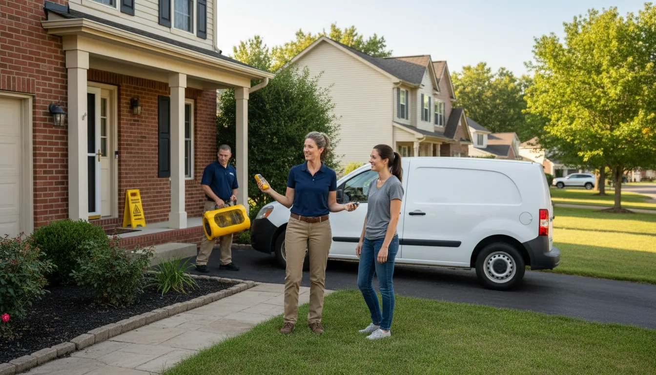 Residential water damage restoration in Cedar Bluffs, NE
